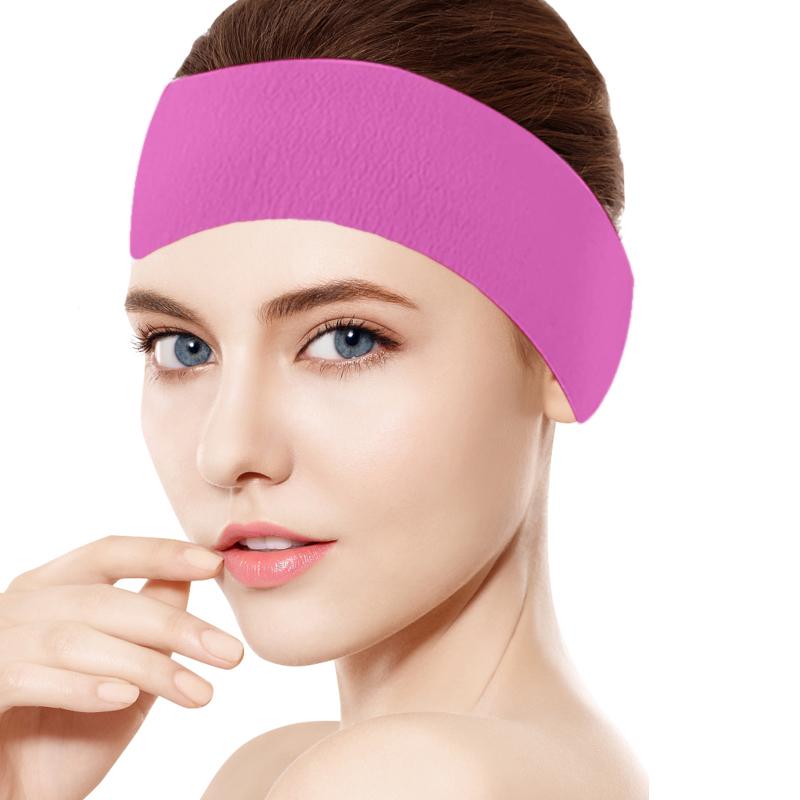 100 stycken disponibelt spa ansiktshårband Stretch non-woven mjuk hudvård hårband med bekväm stängning för skönhetssalong