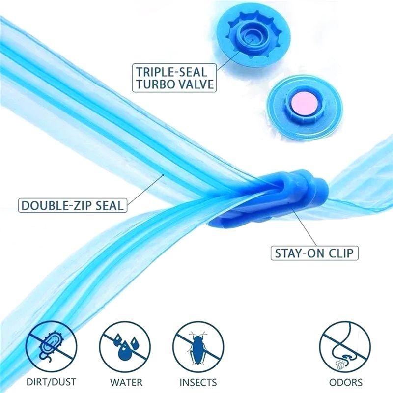 BAAJ-Vacuum Seal Bag 8Pcs Space Saving Storage Bags For Clothes, Pillow, Bedding, Blanket, Package Wardrobe Organizers