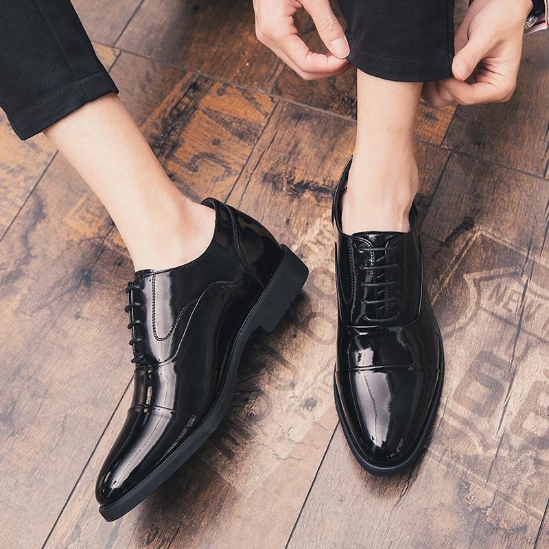 Модные черные лакированные туфли класса люкс — фото 6