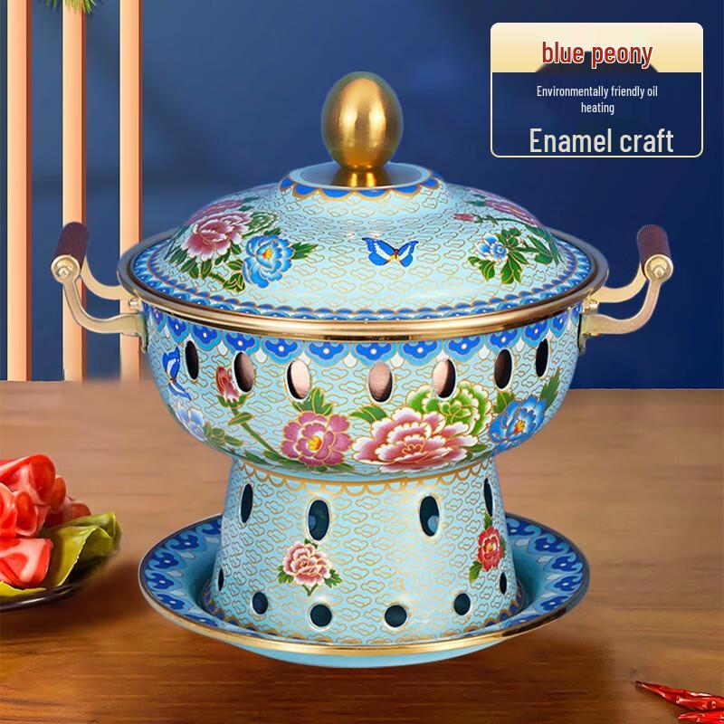 TLXT Утолщенная эмалированная медная индивидуальная кастрюля для хот-пота