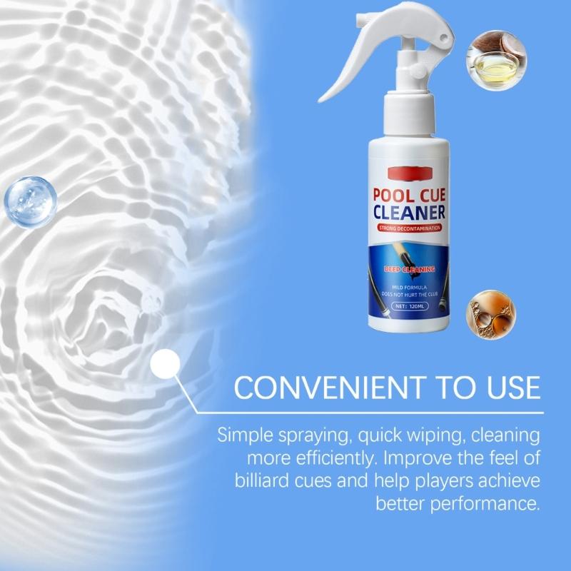 Billiards Cue Cleaner Powerful Stain Removal Sprays Billiards Cue Shaft Treatments AntiCracking Pool Cue Shaft Care Tool