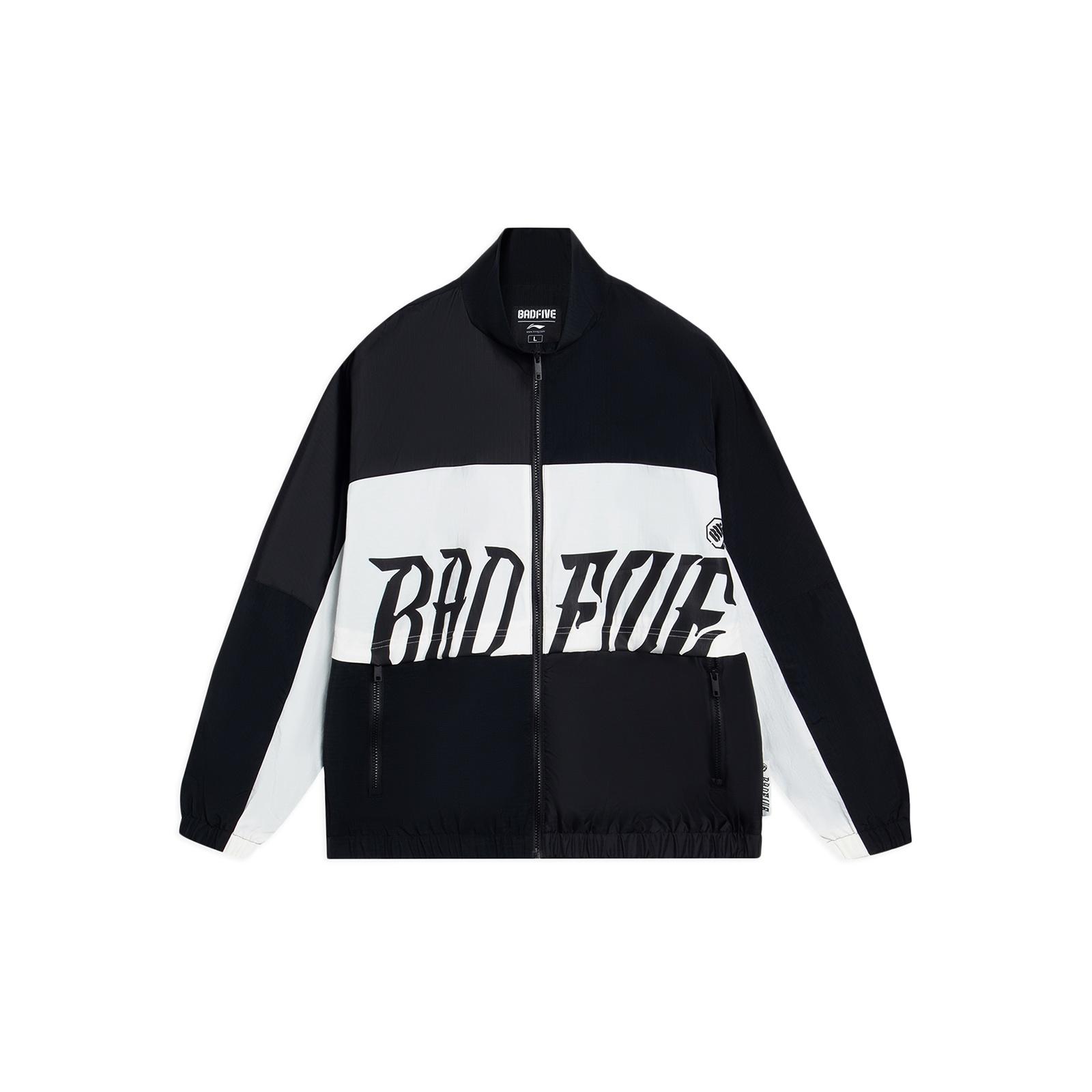 Li-Ning BadFive Logo Color Block Jacket  Black White  Men s AFDT061-3 M