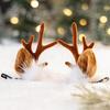Reindeer Antler Hair Clips with Pom-Poms and Ears-Festive Christmas Hair Accessories for Women, Ideal for Seasonal Celebrations
