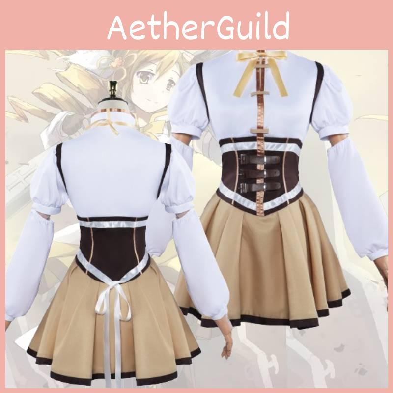 Magical Girl Madoka Kaname Cosplay Costume Set Polyester Fabric Battle Outfit Accessories Included Xs-xxxl Sizes