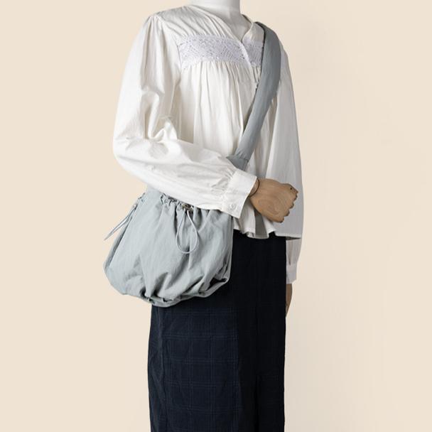 Commuter Shoulder Bag High Capacity Premium Drawstring Summer Velcro Crossbody Bag