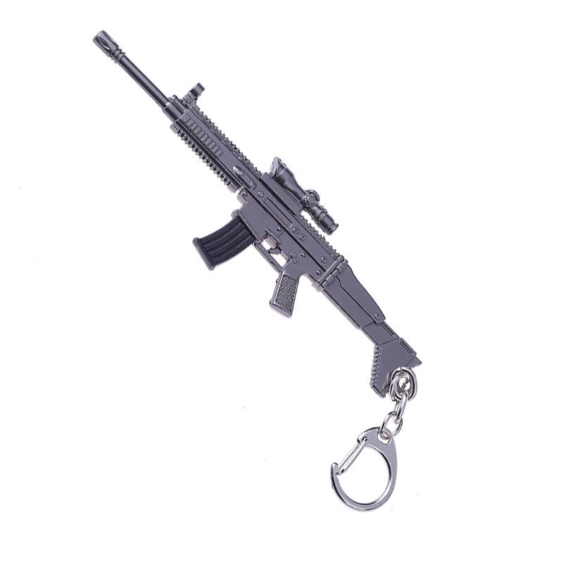 12cm PlayerUnknown's Battlegrounds Chicken Dinner Keychain & Weapon Figurine - Creative Classic Gift