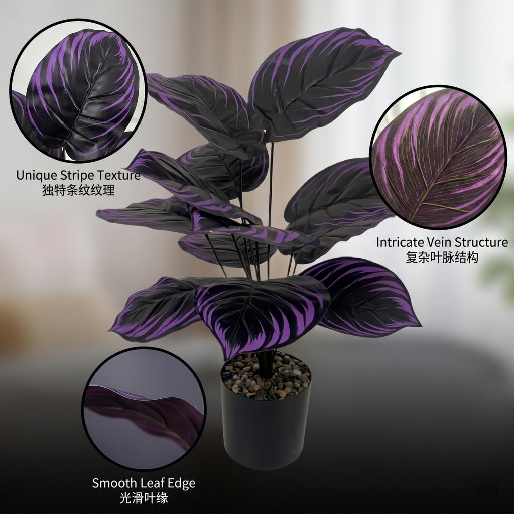 Violet Indoor And Outdoor Plant Landscaping Decoration