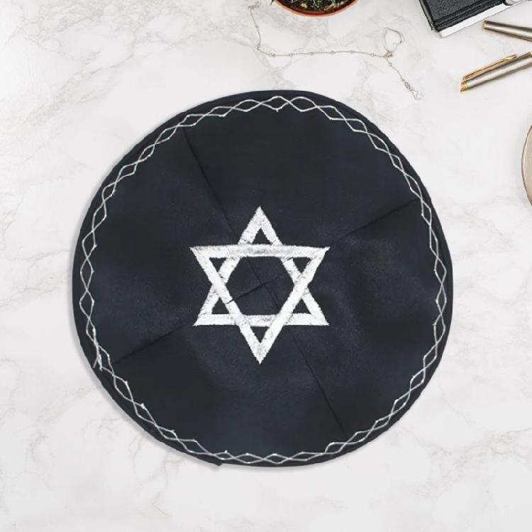 Embroidered Kippa Hat for Men Breathable Israel Yarmulke Hat for Synagogue Event