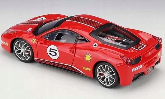 Ferrari 458 challenge #5 red model bburago 26302