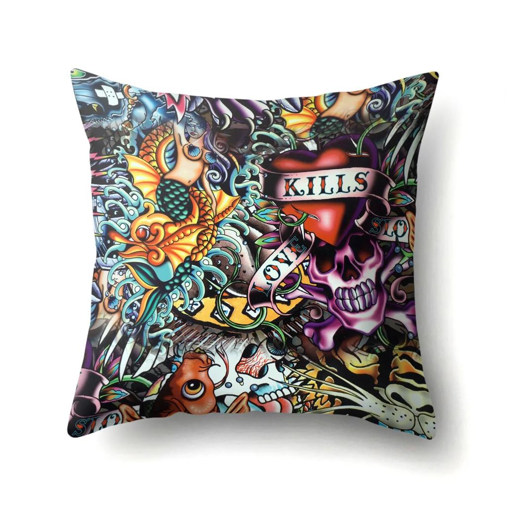 Graffiti Pillowcase Office Cushion Cover Living Room  Lumbar