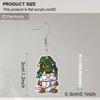 2D Flat Christmas Earrings Green Gnome Earrings for Women Cute Cartoon Christmas Acrylic Dangle Earrings Holiday Party Costume Jewelry Set