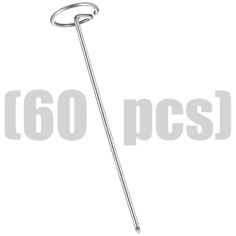 

60Pcs Rustproof Galvanized Iron Garden Stakes For Holiday Lights Easy Installation No Tools Needed 1
