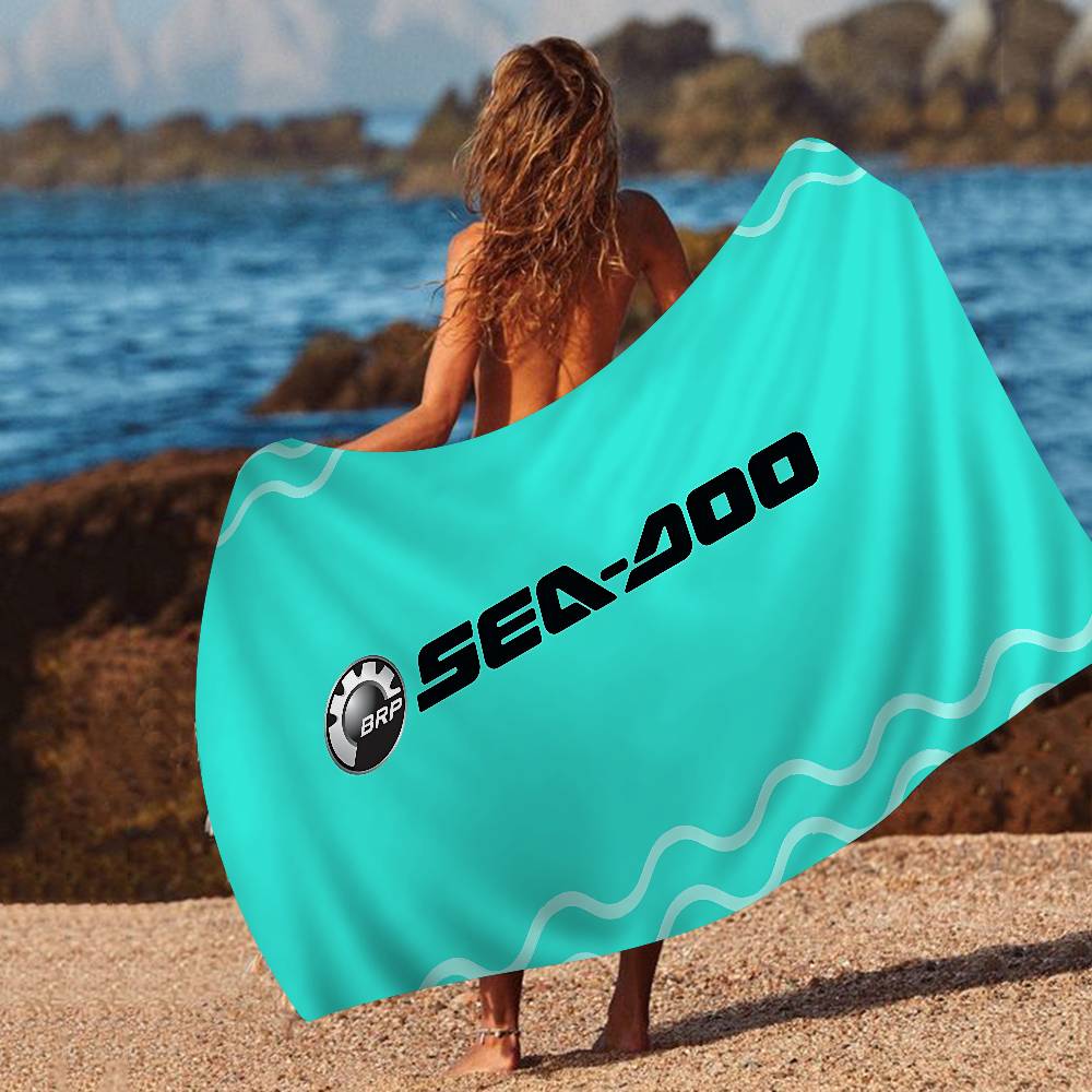 S-Sea D-Doo Seadoo Microfiber Blanket Quick Drying Beach Towels Oversized Printing Super Absorbent Pool Towel Blanket