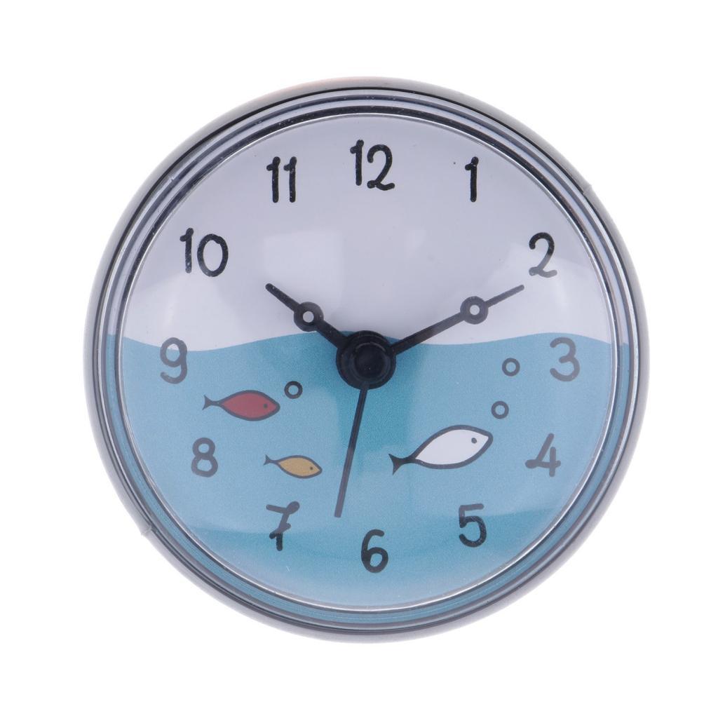 Shower Bath Time Display Wall Clock Machine Blue Silicone Modern Decor for Bathroom and Shower