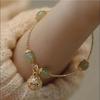 Imitation Hetian Jade Bell Bracelet for Women, High-End Personality New Style Hanfu Light Luxury Accessory for Women