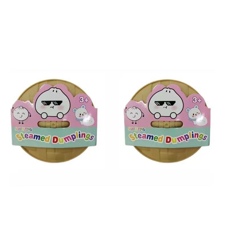 Blind Box Cartoon Expressie Grote Broodjes Knijp Plezier Gesimuleerde Xiaolongbao Stressverlichter Speelgoed Student Klein Cadeau Bola Pop It Fidget