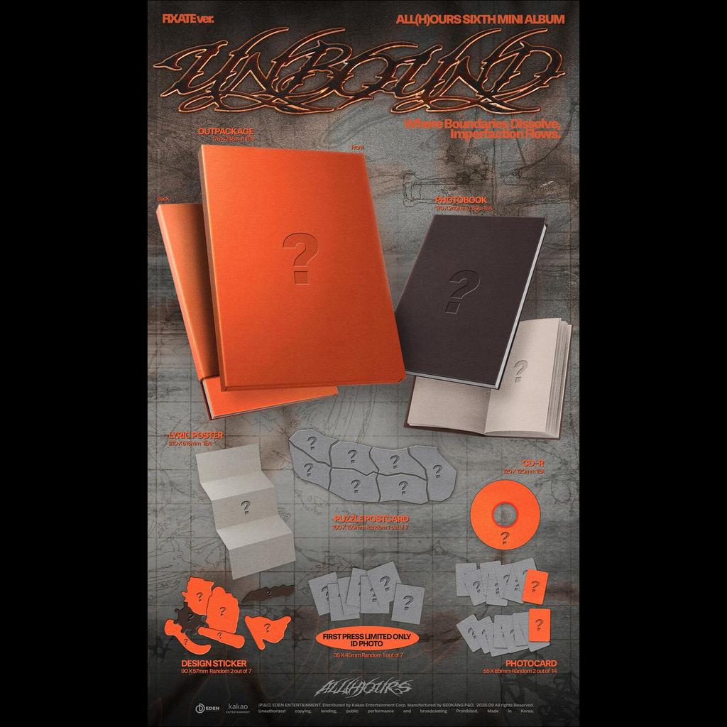ALL(H)OURS - 6th Mini Album UNBOUND (AWAKE ver. / FIXATE ver.) + Free Gift
