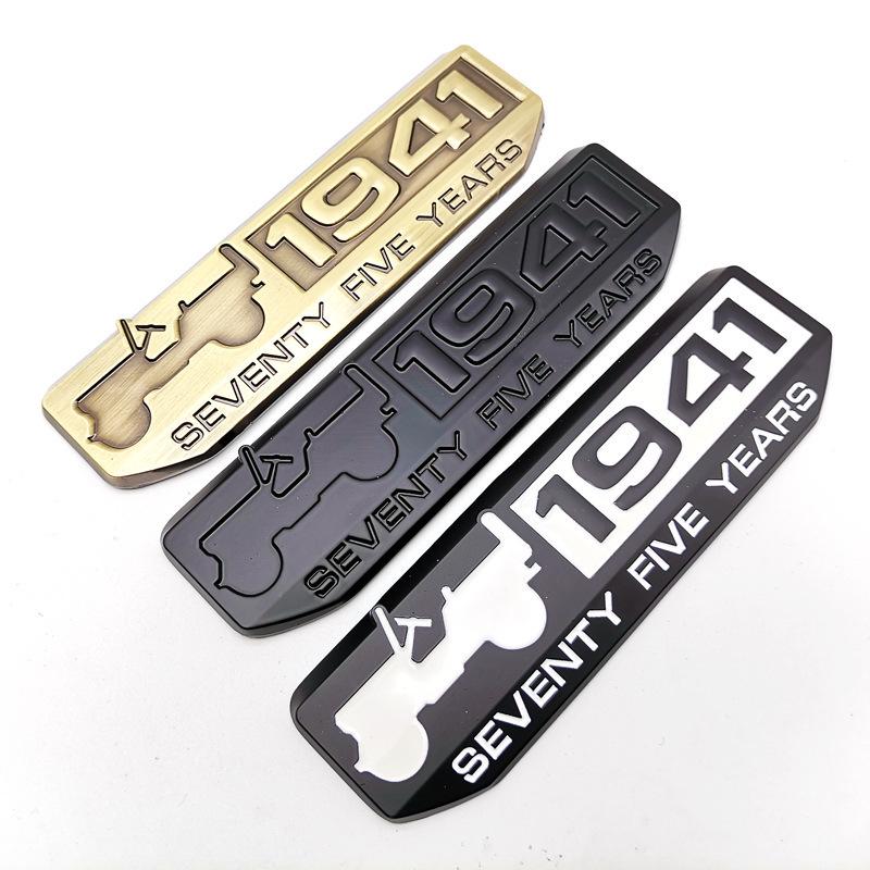 JEEP 1941 Metal Emblem: Compatible with Compass, Wrangler, Grand Cherokee - Car & Tail Body Sticker