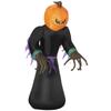 210 cm Inflatable Pumpkin Ghost, Halloween Horror Decoration with LED Lighting, Waterproof Air Figure, Polyester, for Indoor, Outdoor