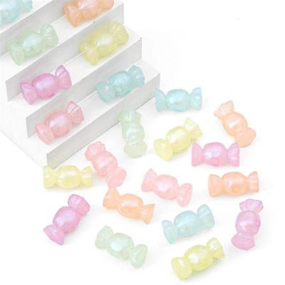 5 Pezzi Perline Colorate di Caramella Acriliche Perline Distanziatrici per Accessori Gioielli Fai da Te