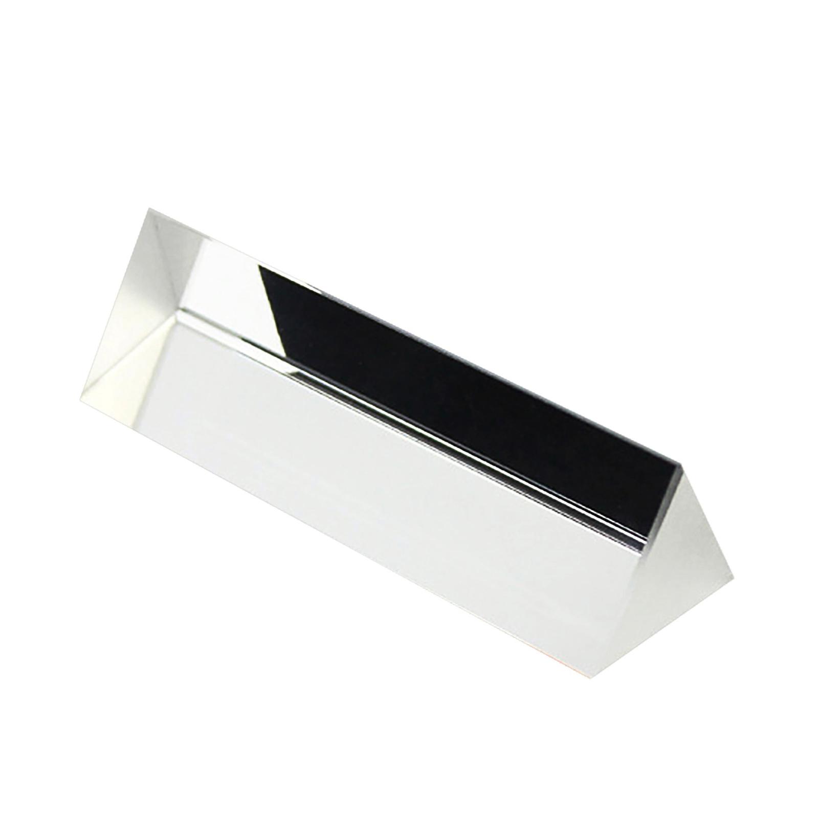 

30mm Equilateral Prism Optical Glass Triangular Prism Triple Prism for Rainbow DIY Photography Teaching Props 30x30x100 прозорий