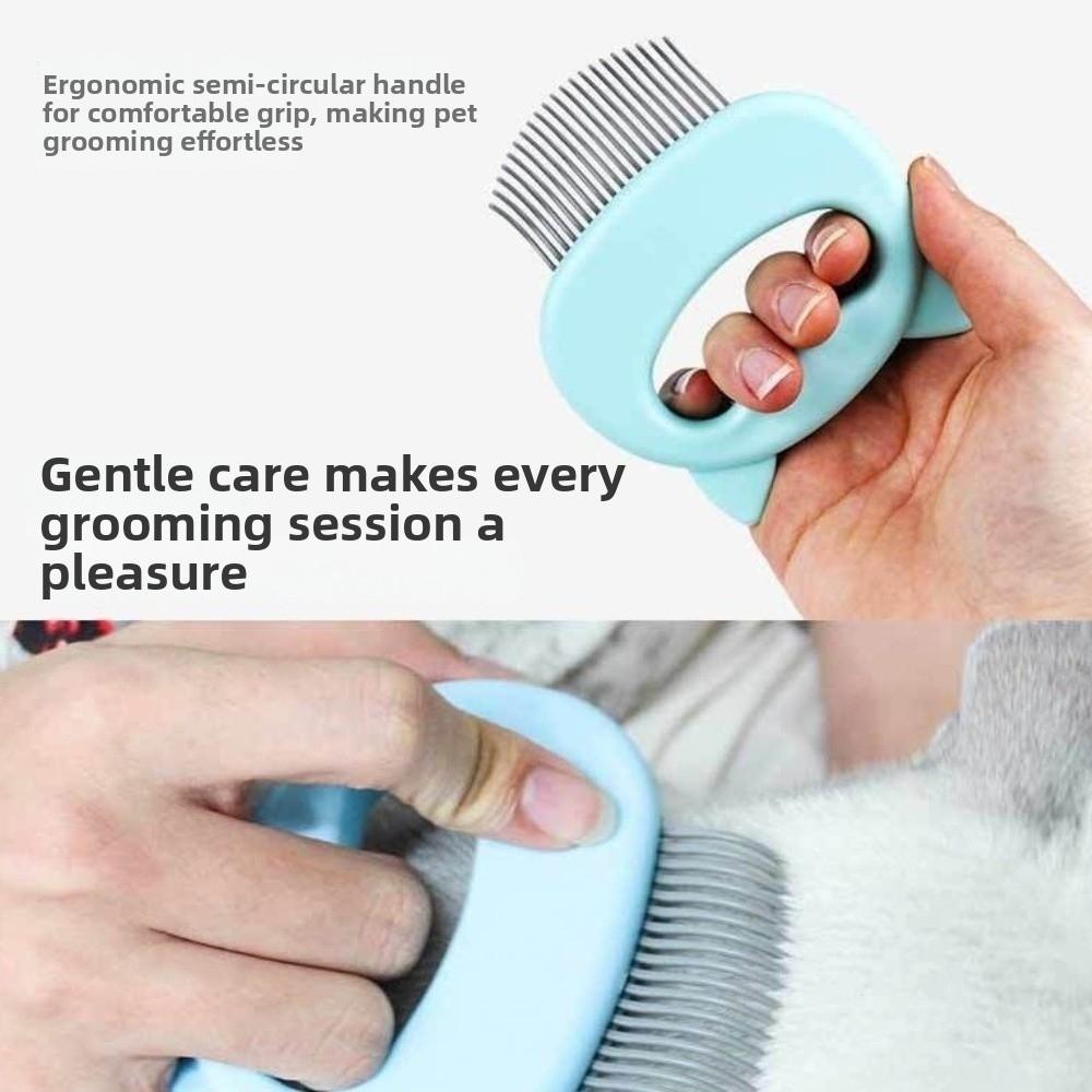 Fine Soft Brush Pet Hair Removal Brush Plastic Handle Deshedding Brush For Long Short Hair