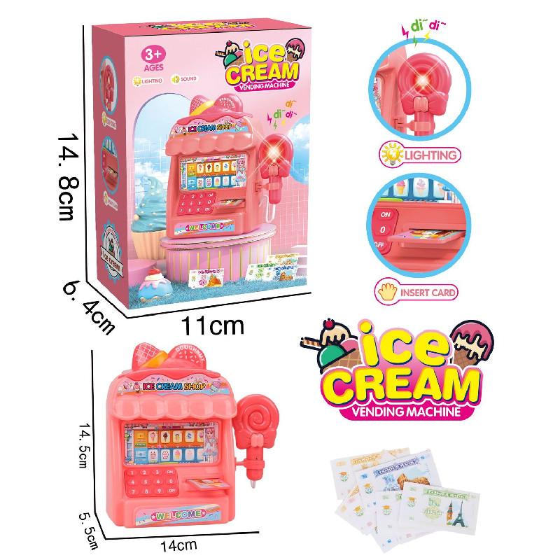 

Миниатюрная игрушка кассовый аппарат с функцией звука и света, интерактивный магазин для детей Pink Lollipop