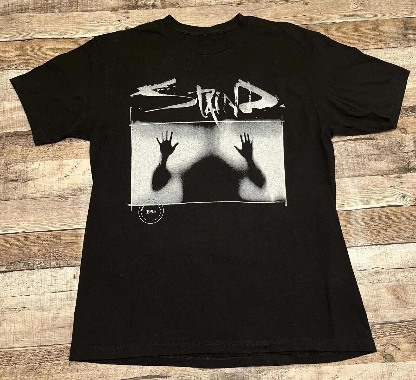 Staind Shirt Large Black Album Cover Shadow Rock Band NI658 XXL