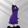 Elegant Fantasy Tifa Purple Dress Cosplay Outfit For Game Role Play In Polyester