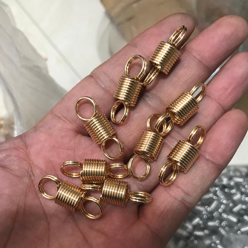 

Кольорова емальована спіральна розтяжна пружинна пряжка, з єднувач у формі 8-ки з подвійним колом для DIY аксесуарів для прикрас