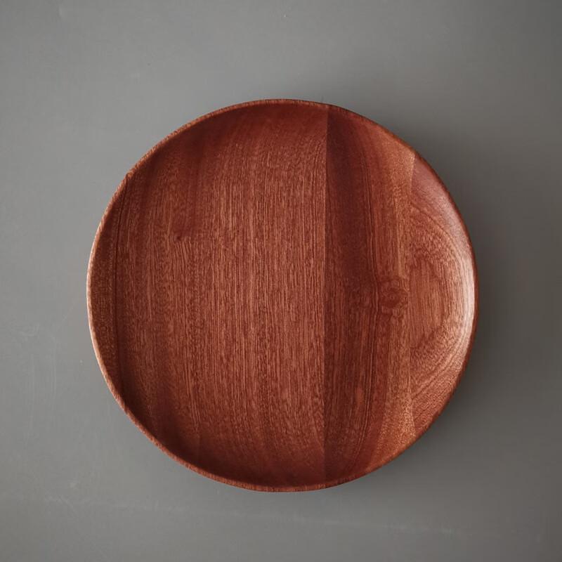 Ebony Wood Round Serving & Tea Tray Diameter 20cm