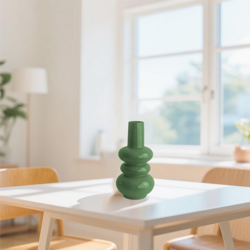 

1pc Bohemian Style Pink Glass Vase, Minimalist Vintage Design for Hydroponic Fresh Flowers, Irregular Shape, Ideal for Home