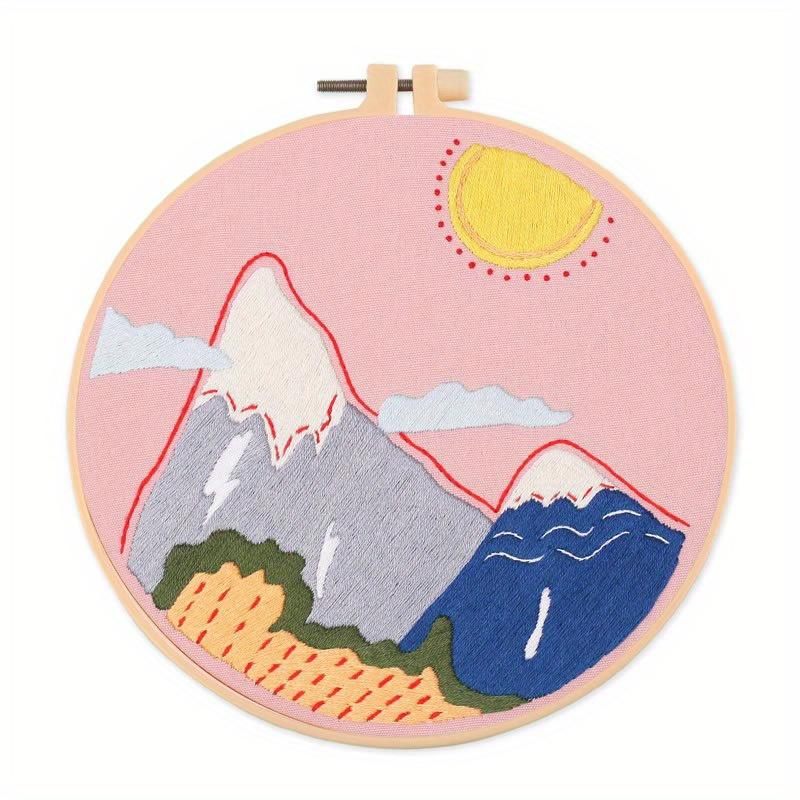 1Pc Beautiful Landscape Embroidery DIY Handmade Material Package (Including Tools)