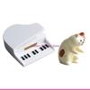 E06B Resins Cats Musician Sculptures Ornaments Set for Photography and Table Decors
