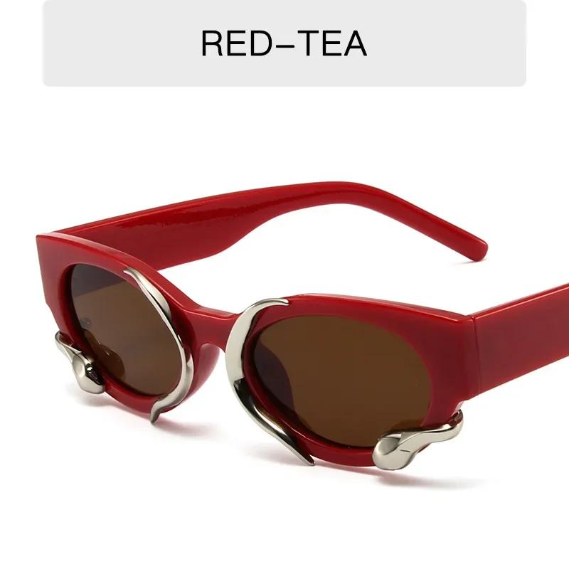 

Dropshipping Steampunk Rectangle Sunglasses Women Men Small Frames Snake Sun Glasses Luxury Brand UV400 Shades Eyeglasses as picture