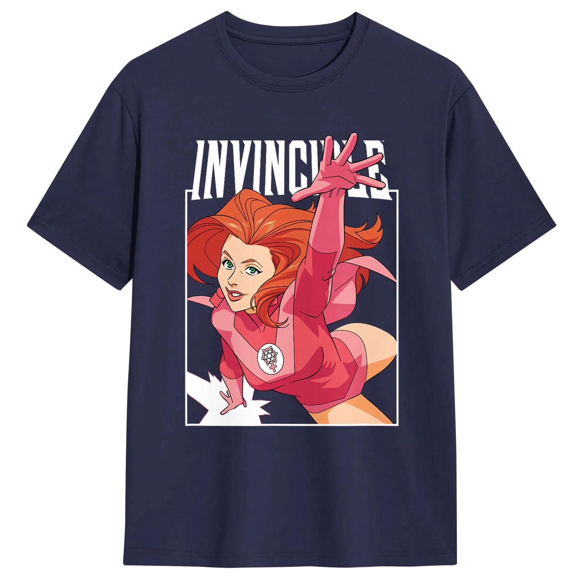 

2026 Oversized Summer Invincibles Atom Eve Character Logo Trendy Cool T Shirts Cotton Tshirt Unisex Design Short Sleeve Clothes 4XL