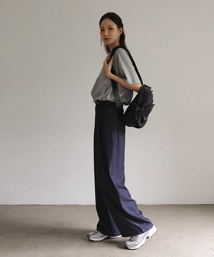 Beleunepeu Snail Tuck Slacks_2 Colors
