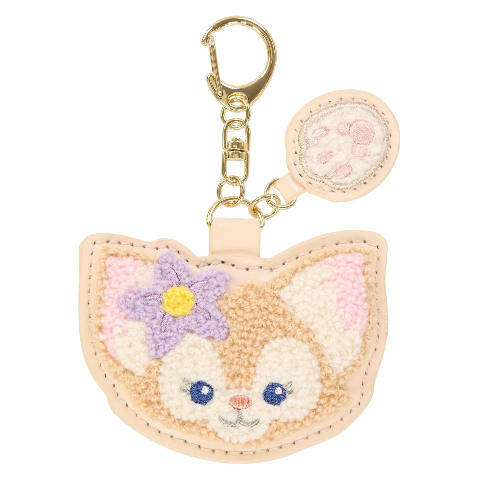

Linabell Sagara Embroidered Fluffy DisneySea Duffy Friends Paw Print Keychain &
