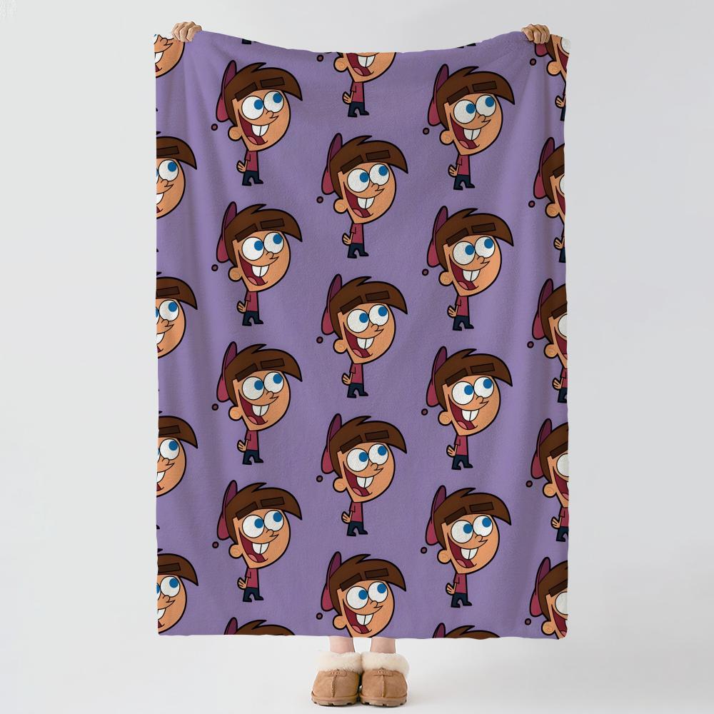 Cartoon T-The Fairly Odd Parent-T Throw Thick Comfort Flannel Quilt, Multi-scene Use Indoor Outdoor Daily Nap