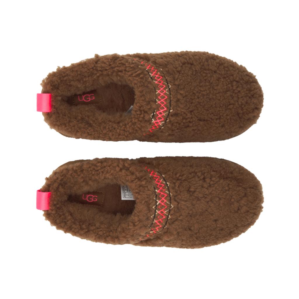 UGG Tazz Braid Slipper Hardwood femei pantofi maro 1143976-HWD