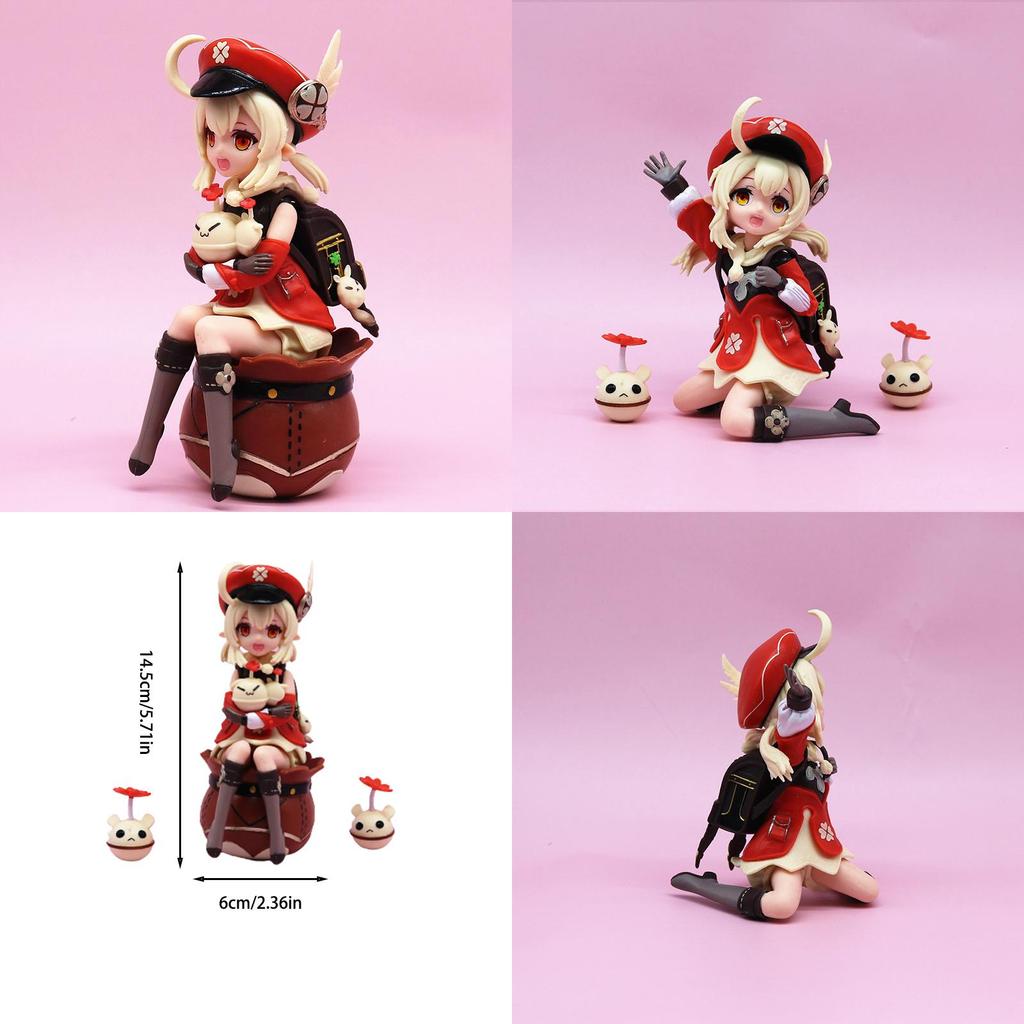 High-quality Original God Klee Spark Knight Gk Klee Sitting And Standing Game Peripheral Decorative Model 11-13cm Pvc Statue
