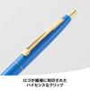 Bic Japan Click Gold Ballpoint Ice Blue Set of 5 0.5 Pen, Oil-Based, Black, Smooth, Barrel, Refills, (CLG05-IBLRF5)