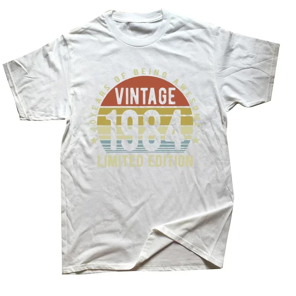 Summer Men's T-Shirt Made In 1984 Limited Edition Classic T-Shirts Short Sleeve Cotton Casual Oversized Tee Shirt Men Clothes
