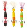 2pcs Light Weight Foam Baits Soft Fishing Baits High Density Foam Swim Baits with 2 Hook Fishing Tackle Foam Lures
