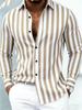 Trendy Striped Long-Sleeve Shirt, Slim Fit Casual Button-Up for Men