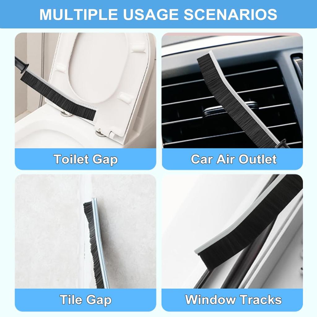 11pcs Crevice Cleaning Brush Set Detailed Scrubber Brush with Scraper for Cleaning Welding Slag and Rust