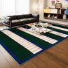 Retro Karom Geometrischer Teppich Weich Rutschfest Waschbar Langlebige Fußmatte für Wohnzimmer Schlafzimmer Büro Heimdekoration