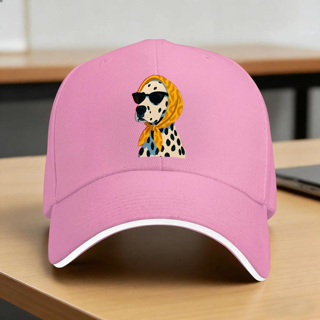 Retro Womens Dalmatian Print Baseball Cap yk Funny Trucker Hat Summer Women Unisex Running Hippie Baseball Caps