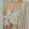 Hoge Kwaliteit Kant Bloemen Borduurwerk Ondergoed Vrouwen Sexy Body Shaper Push Up BH Frans Luxe Romantisch Wit Bralette Lingerie