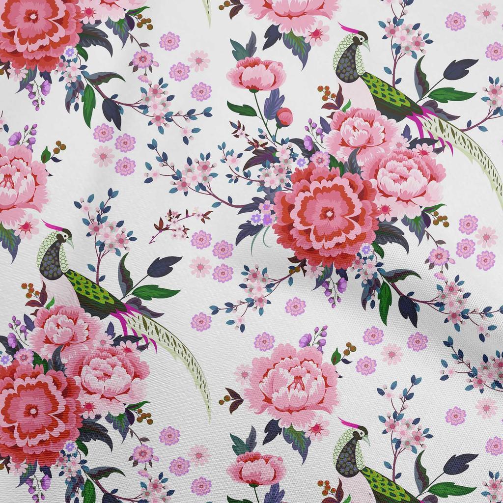 oneOone Cotton Flex Brown Fabric Asian Chinese Craft Projects Decor Fabric Printed By The Yard 40 Inch